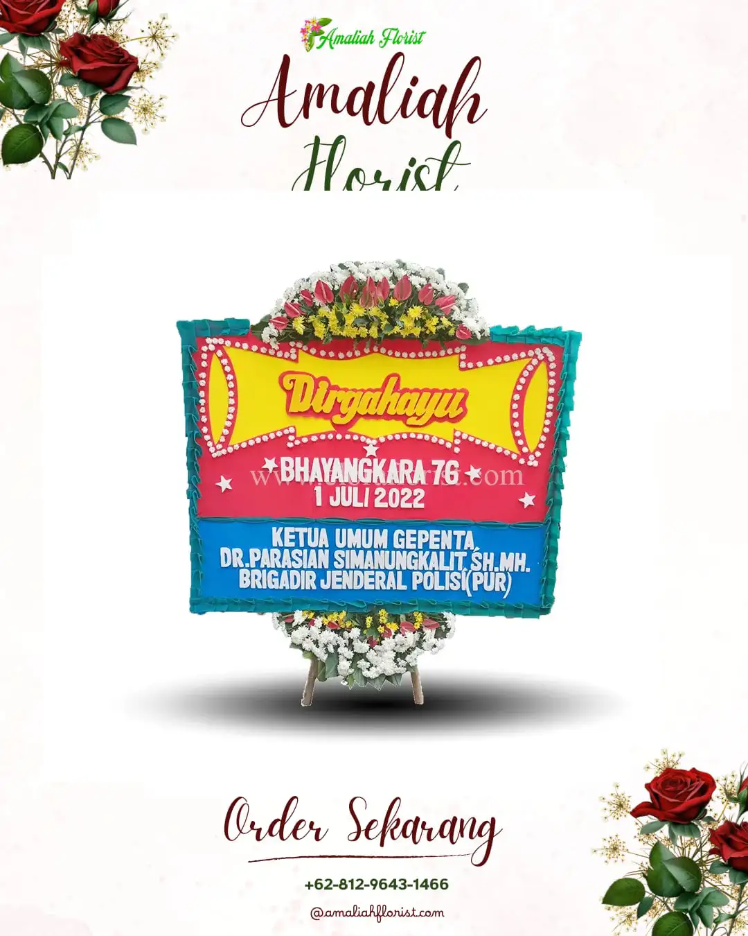 Papan Bunga HUT Ulang Tahun Gesang